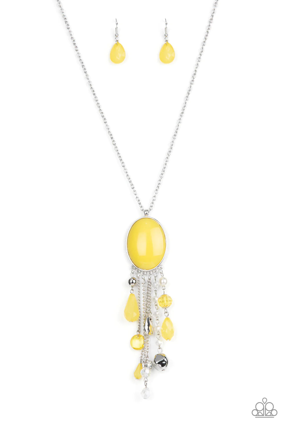 Paparazzi long store yellow necklace