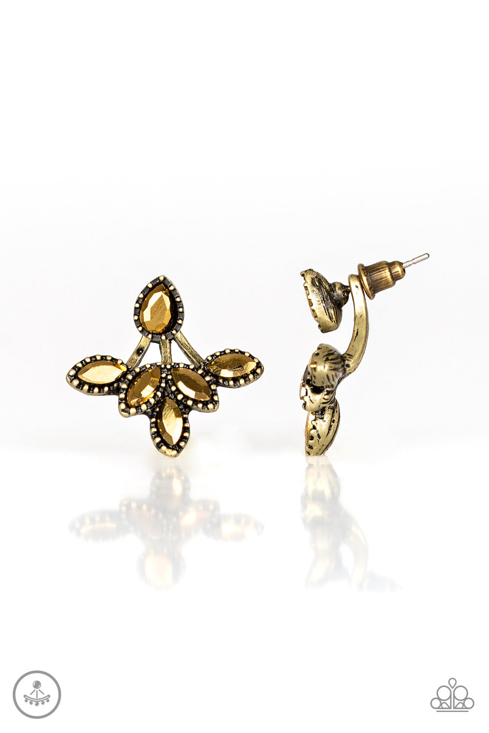 Paparazzi - A Force To BEAM Reckoned With - Brass Earrings - Alies Bling Bar
