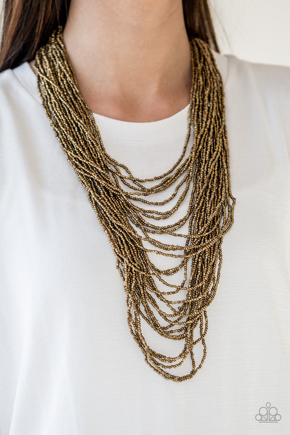 Knotted knockout brass deals necklace