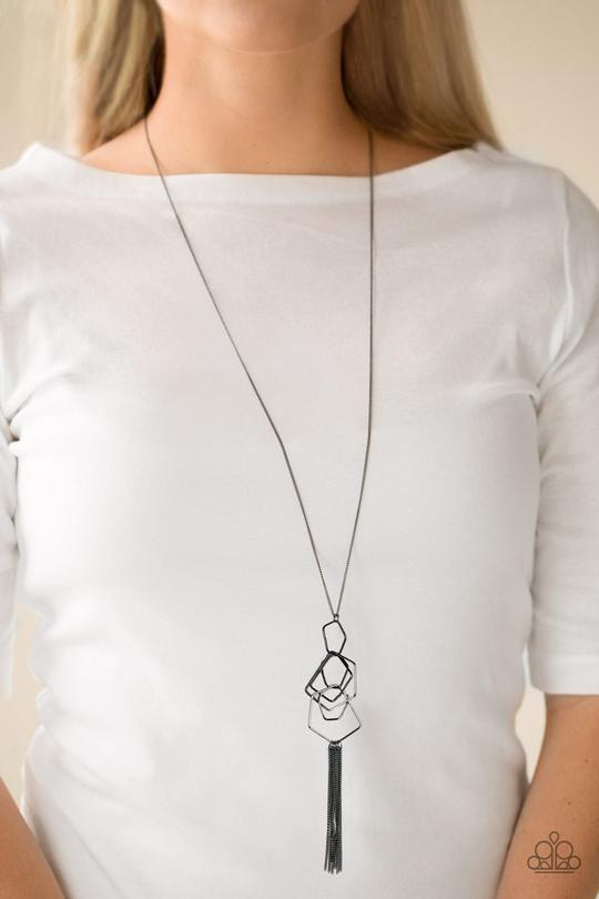 Paparazzi The Penthouse Gunmetal Necklace Alies Bling Bar