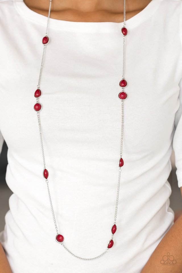 Paparazzi Pacific Piers Red Necklace Alies Bling Bar