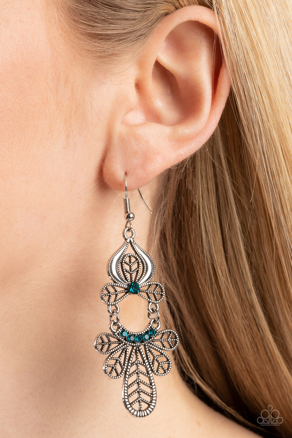 Castle Chateau - blue - Paparazzi earrings