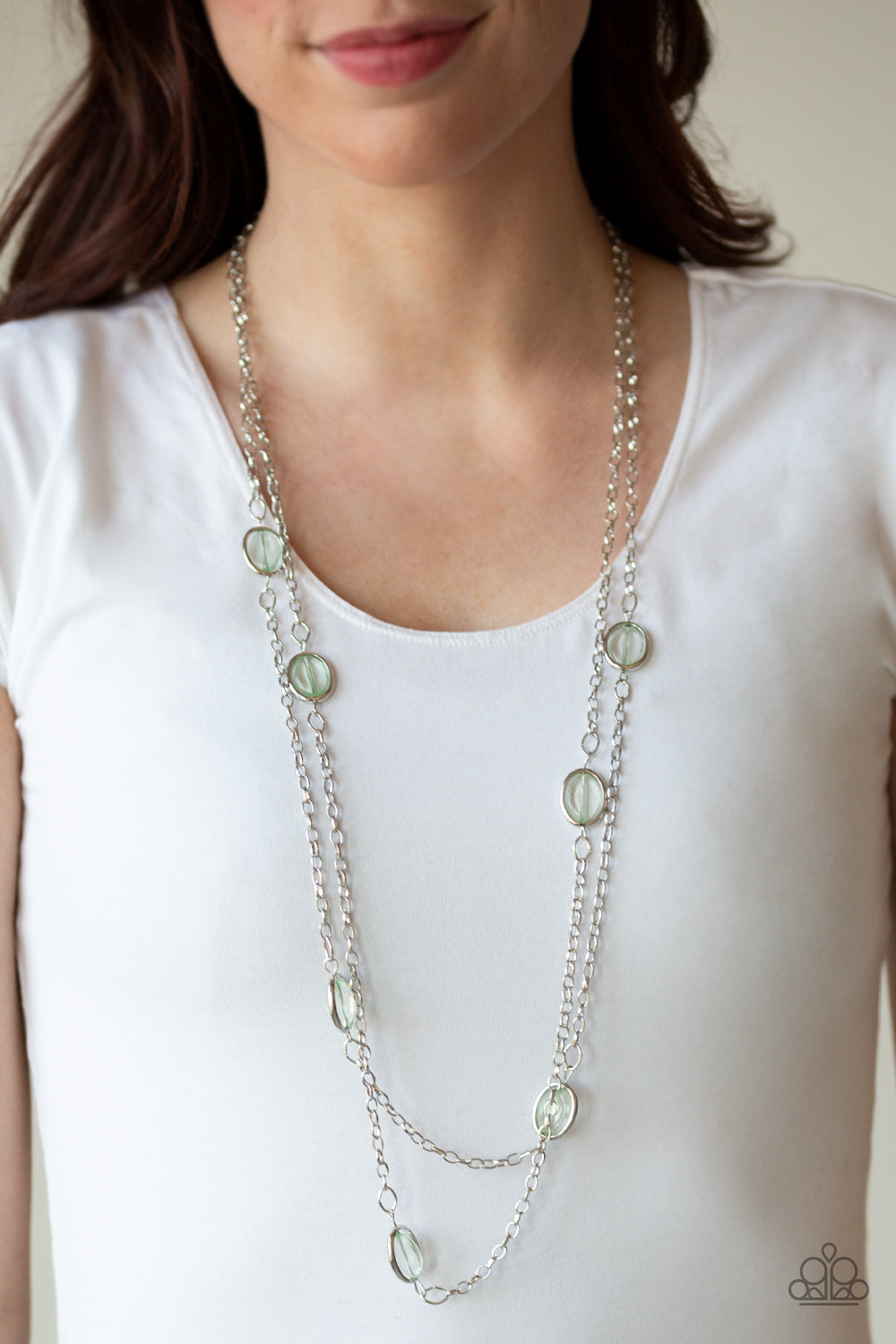 Paparazzi Accessories Back For More Green Necklace Alies