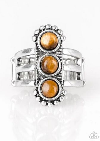 Paparazzi - Rio Trio - Brown Ring - Alies Bling Bar