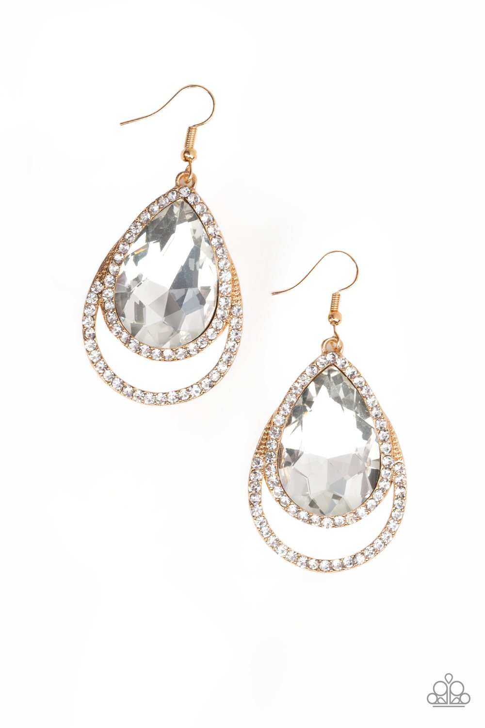 Paparazzi - Famous - Gold Earring - Alies Bling Bar