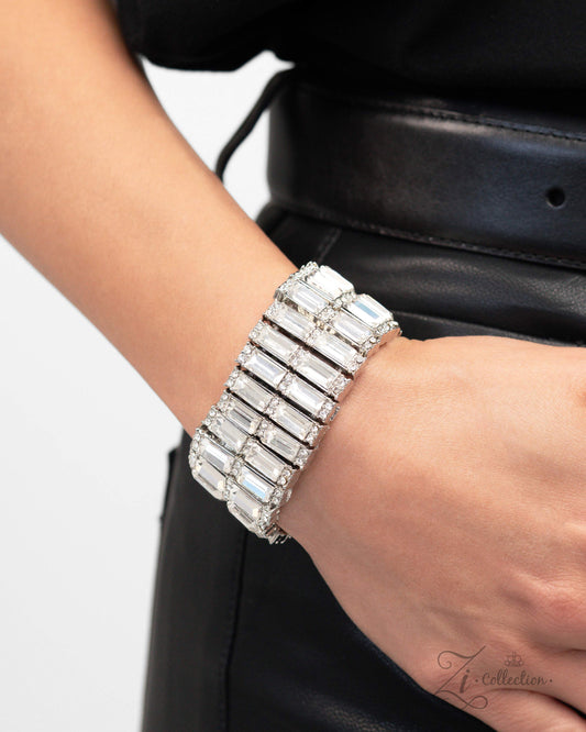 2024 Zi Bracelet - Ambitious Arrangement - White Bracelet- Paparazzi Accessories - Alies Bling Bar