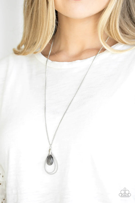 Teardrop Tranquility - Black Necklace - Paparazzi Accessories - Alies Bling Bar