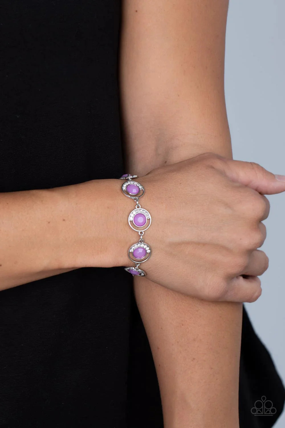 Twinkling Trajectory - Purple Bracelet - Paparazzi Accessories - Alies Bling Bar