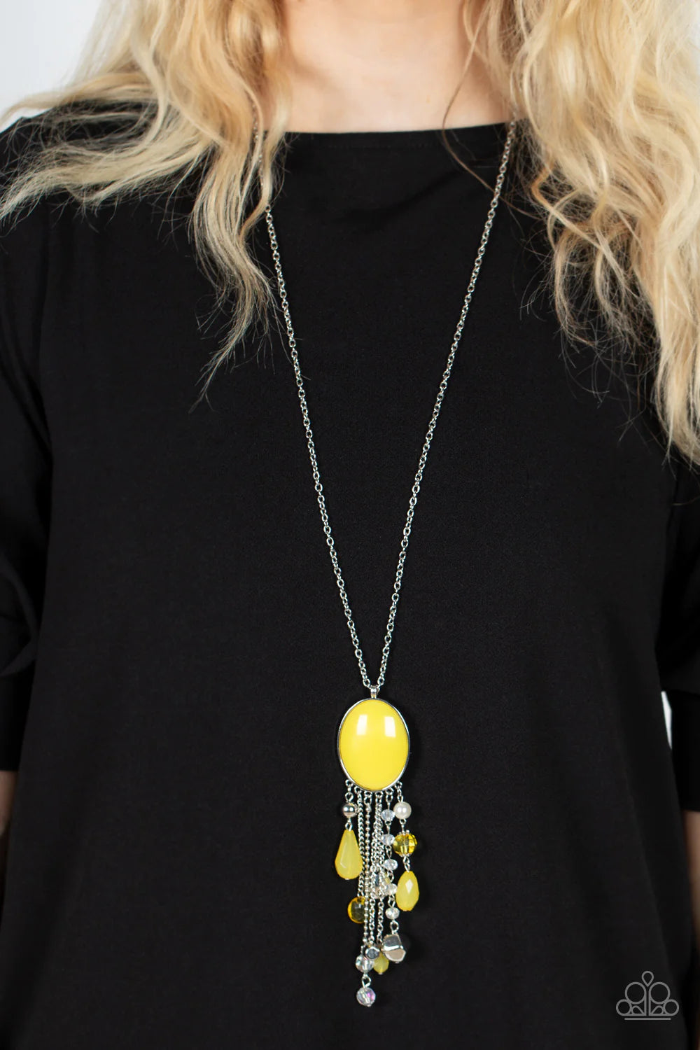 Whimsical Wishes - Yellow Necklace - Paparazzi Accessories - Alies Bling Bar