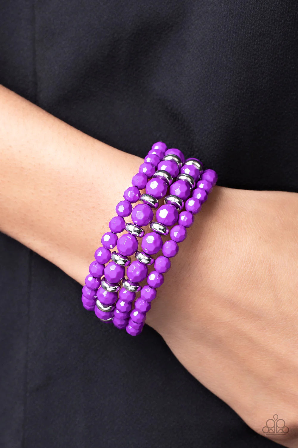 It's a Vibe - Purple Bracelet - Paparazzi Accessories - Alies Bling Bar