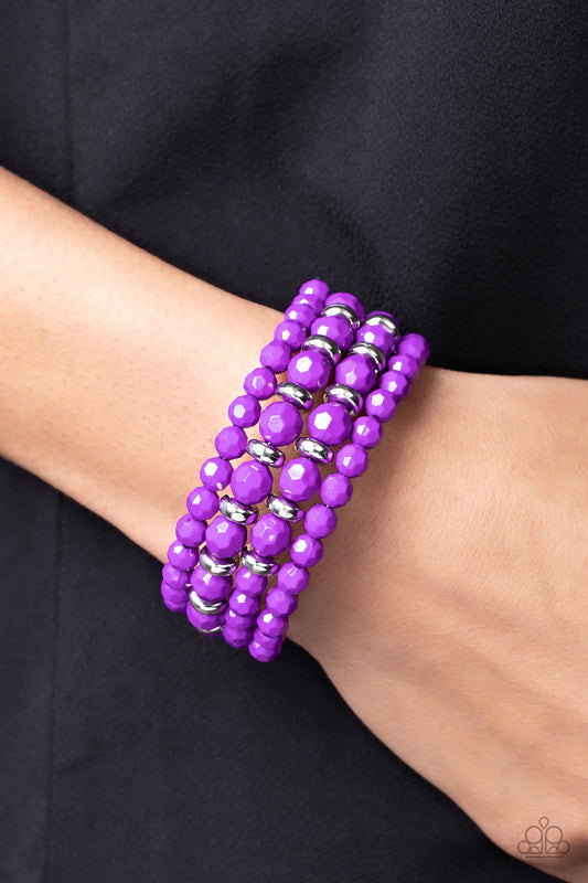 It's a Vibe - Purple Bracelet - Paparazzi Accessories - Alies Bling Bar