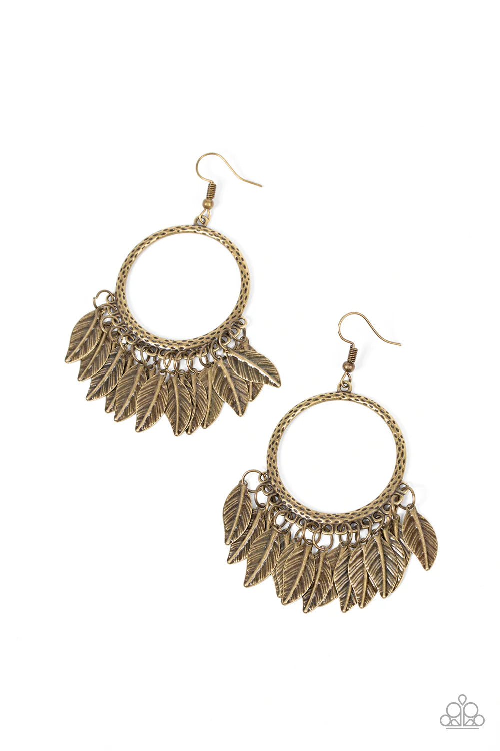 FOWL Tempered - Brass Earrings - Paparazzi Accessories - Alies Bling Bar