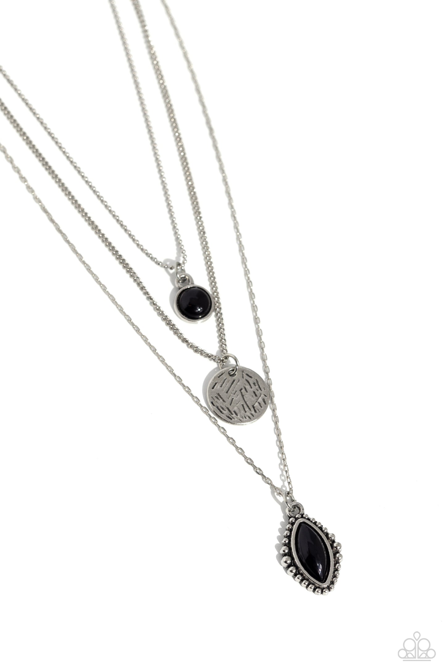 Tide Drifter - Black Necklace - Paparazzi Accessories - Alies Bling Bar