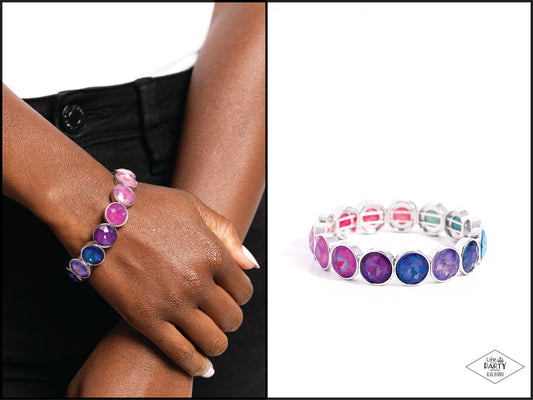 Radiant on Repeat - Multi Rainbow Bracelet - Paparazzi Accessories - Alies Bling Bar