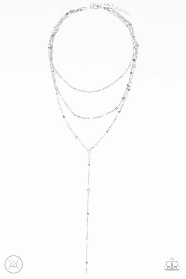 Think Like A Minimalist - Silver Necklace - Paparazzi Accessories - Alies Bling Bar