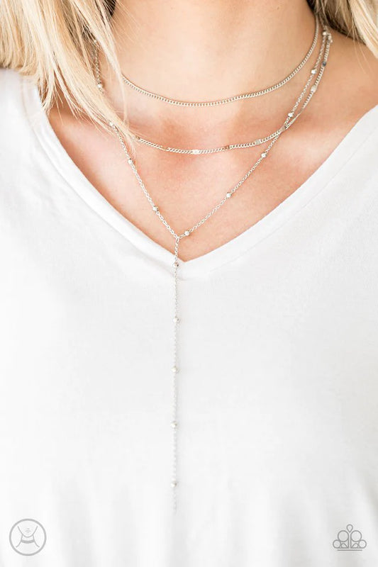 Think Like A Minimalist - Silver Necklace - Paparazzi Accessories - Alies Bling Bar