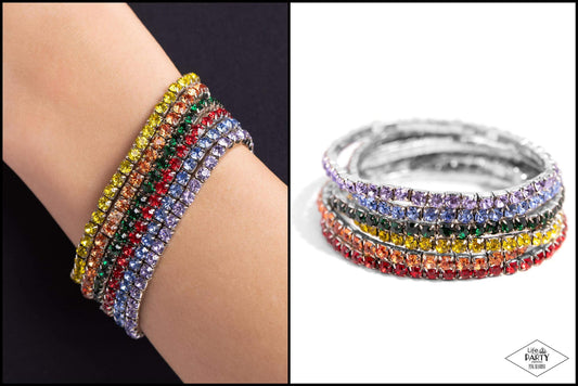 Rock Candy Range - Multi Bracelet- PINK DIAMOND EXCLUSIVE - Paparazzi Accessories - Alies Bling Bar