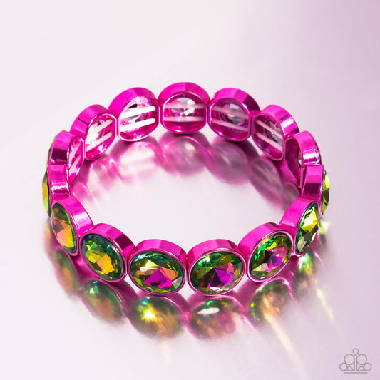 Radiant on Repeat- Pink Multi Bracelet - Paparazzi Accessories- Pink Diamond Exclusive -PRECLAIM - Alies Bling Bar
