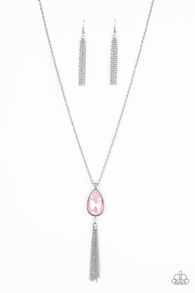 Elite Shine - Pink Necklace - Paparazzi Accessories - Alies Bling Bar