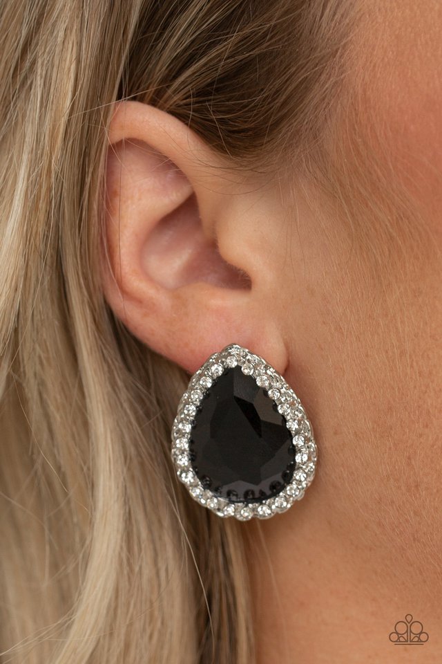 Dare To Shine - Black Earrings - Paparazzi Accessories - Alies Bling Bar