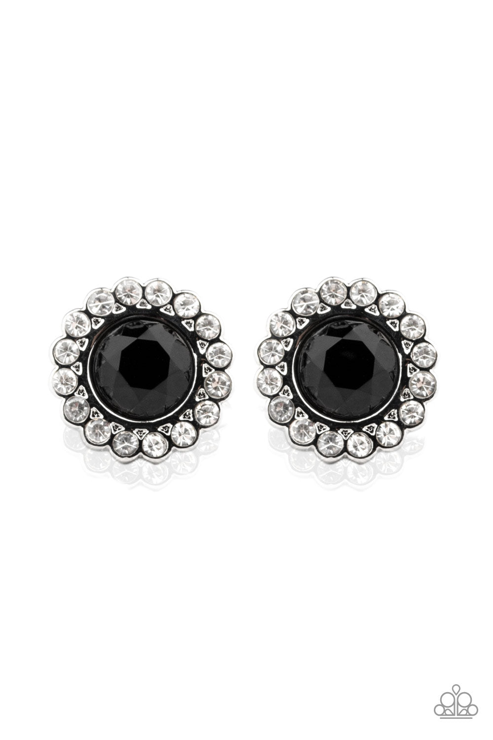 Floral Glow - Black Earrings - Paparazzi Accessories - Alies Bling Bar