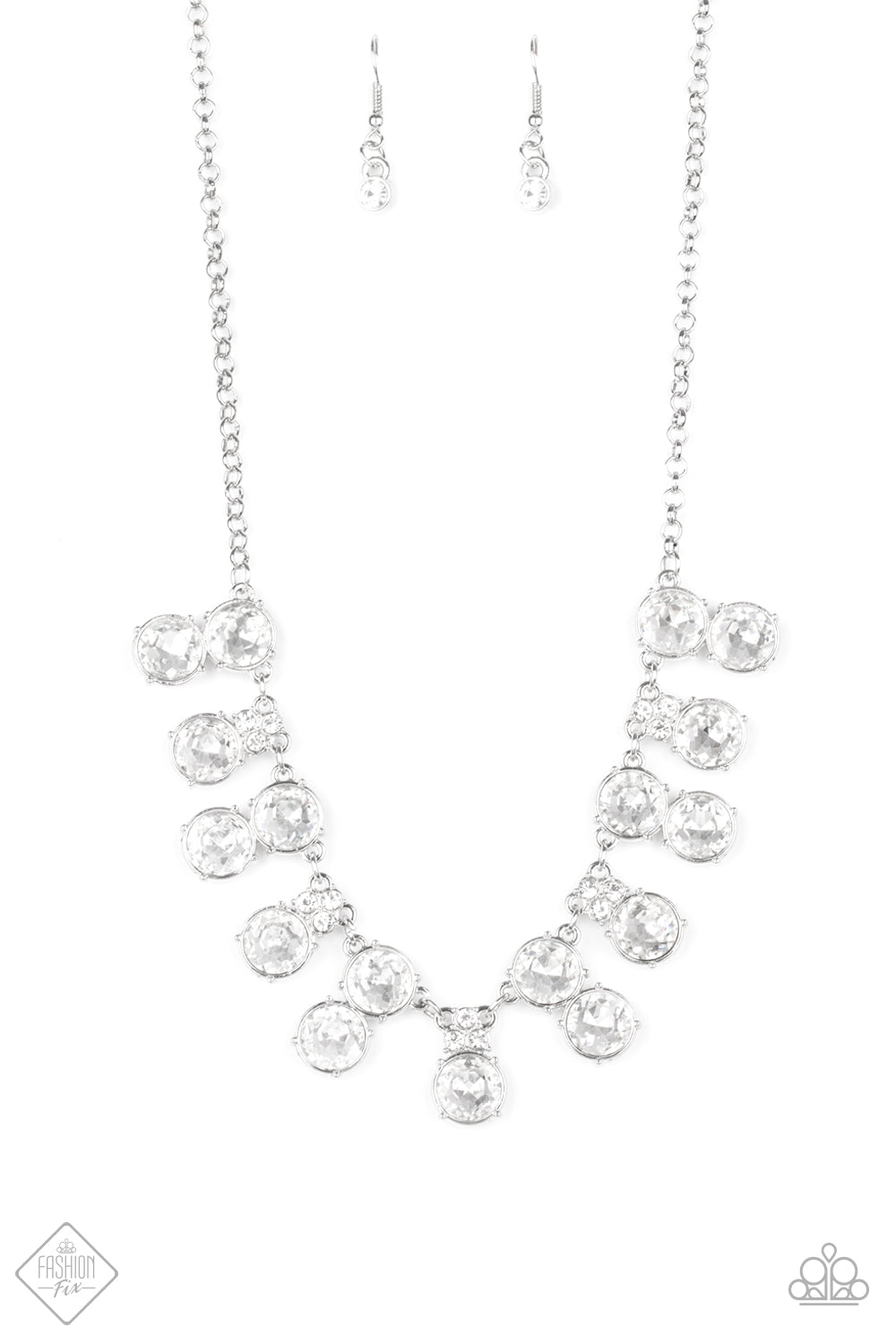 Top Dollar Twinkle - White Necklace - Paparazzi Accessories - Alies Bling Bar