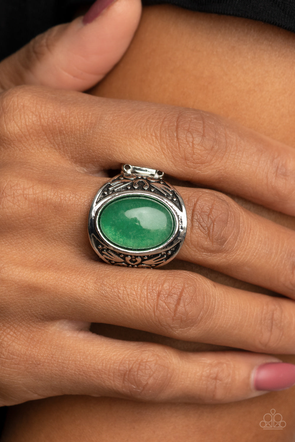 Sedona Dream - Green Ring - Paparazzi Accessories - Alies Bling Bar