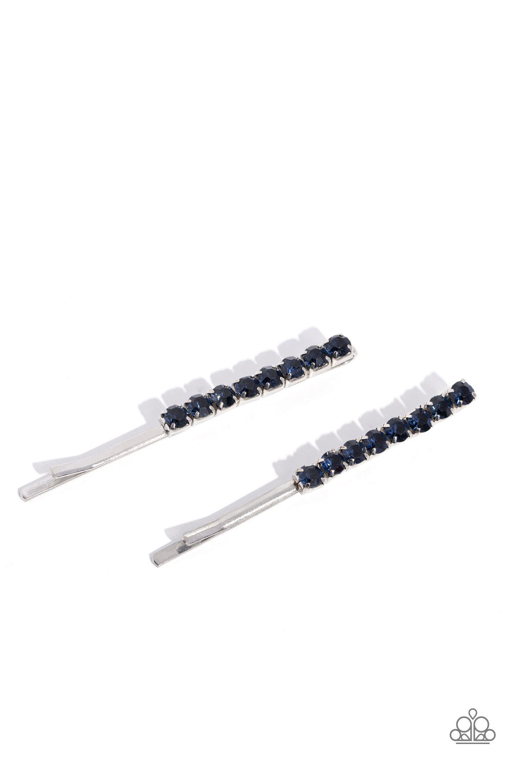 Satisfactory Sparkle - Blue Hair Pins - Paparazzi Accessories - Alies Bling Bar