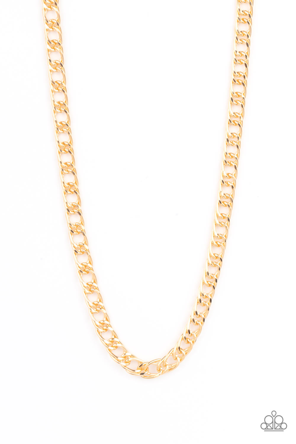 Ground Game - Gold- Mens Necklace - Paparazzi Accessories - Alies Bling Bar