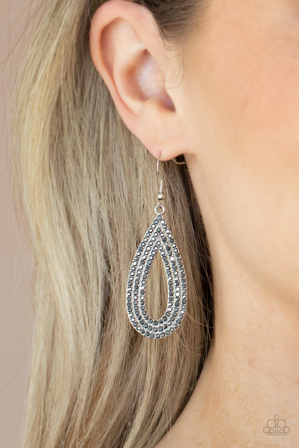 Exquisite Exaggeration - Silver Earrings - Paparazzi Accessories - Alies Bling Bar