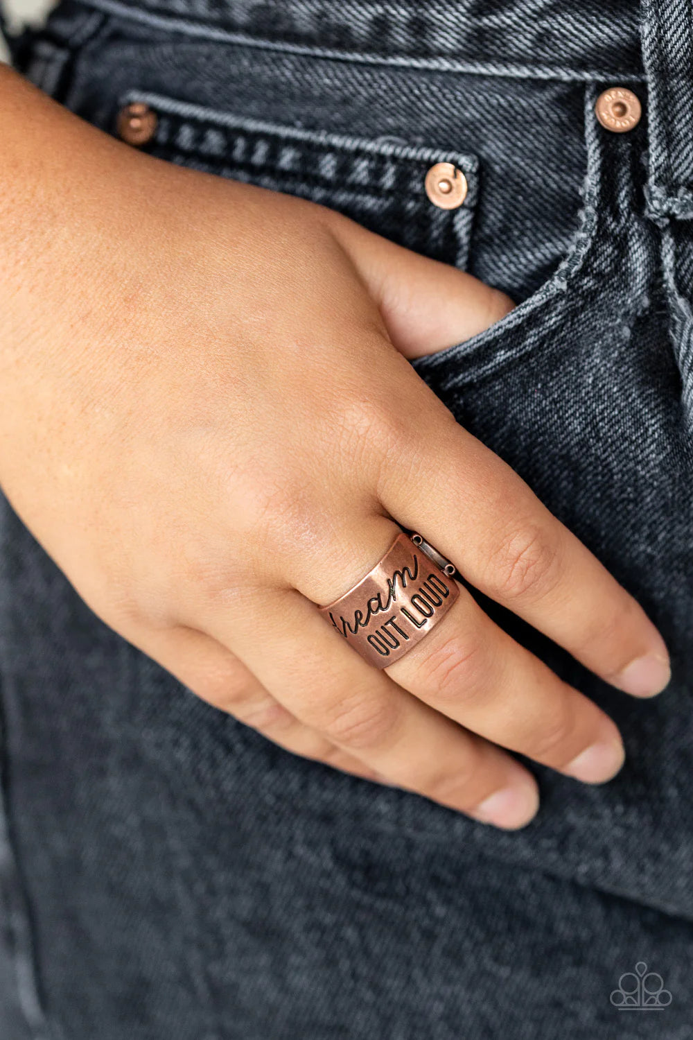 Dream Louder - Copper Ring - Paparazzi Accessories - Alies Bling Bar