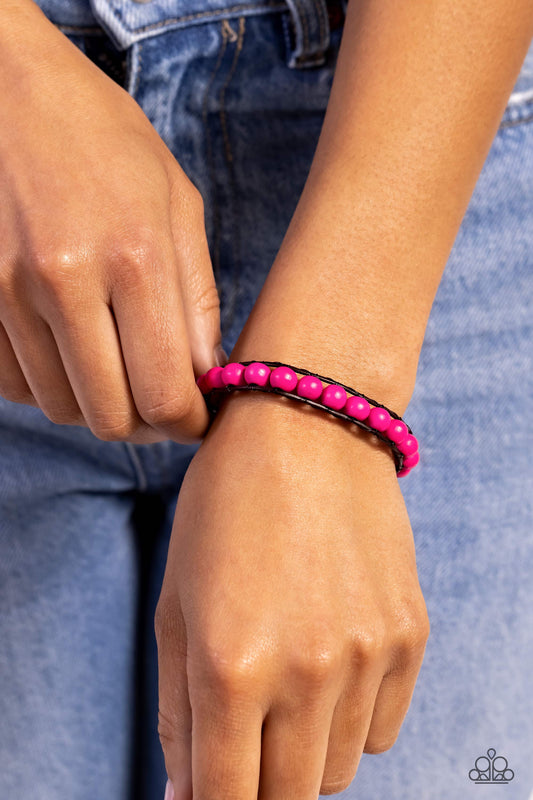 Epic Explorer - Pink Bracelet- Paparazzi Accessories - Alies Bling Bar