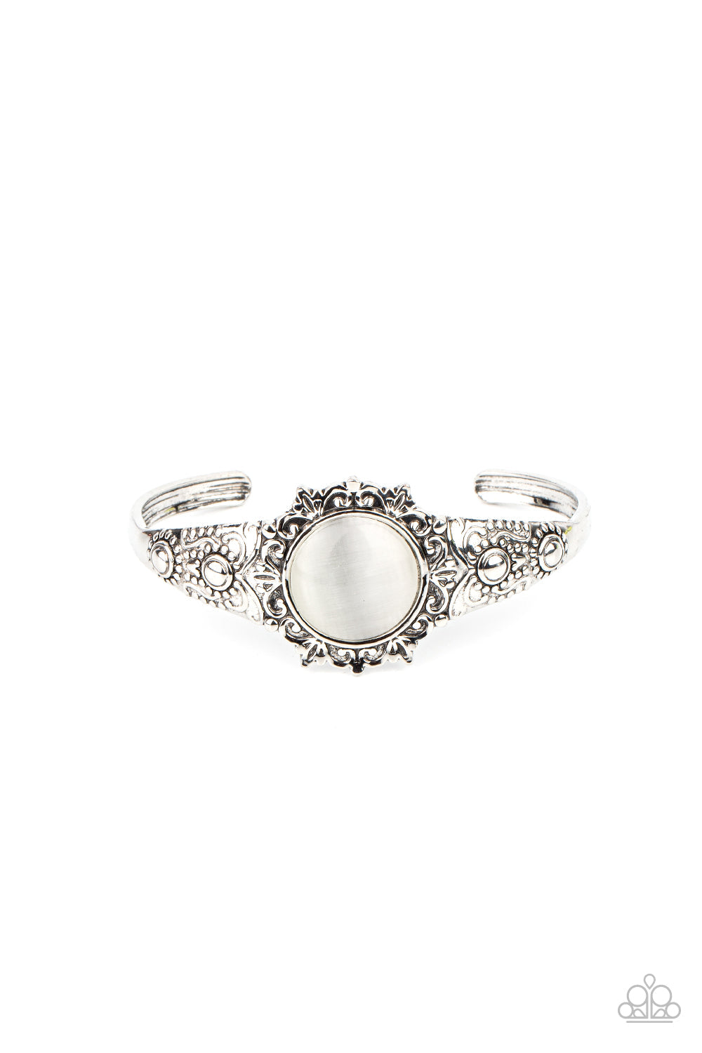 Extravagantly Enchanting - White Bracelet - Paparazzi Accessories - Alies Bling Bar