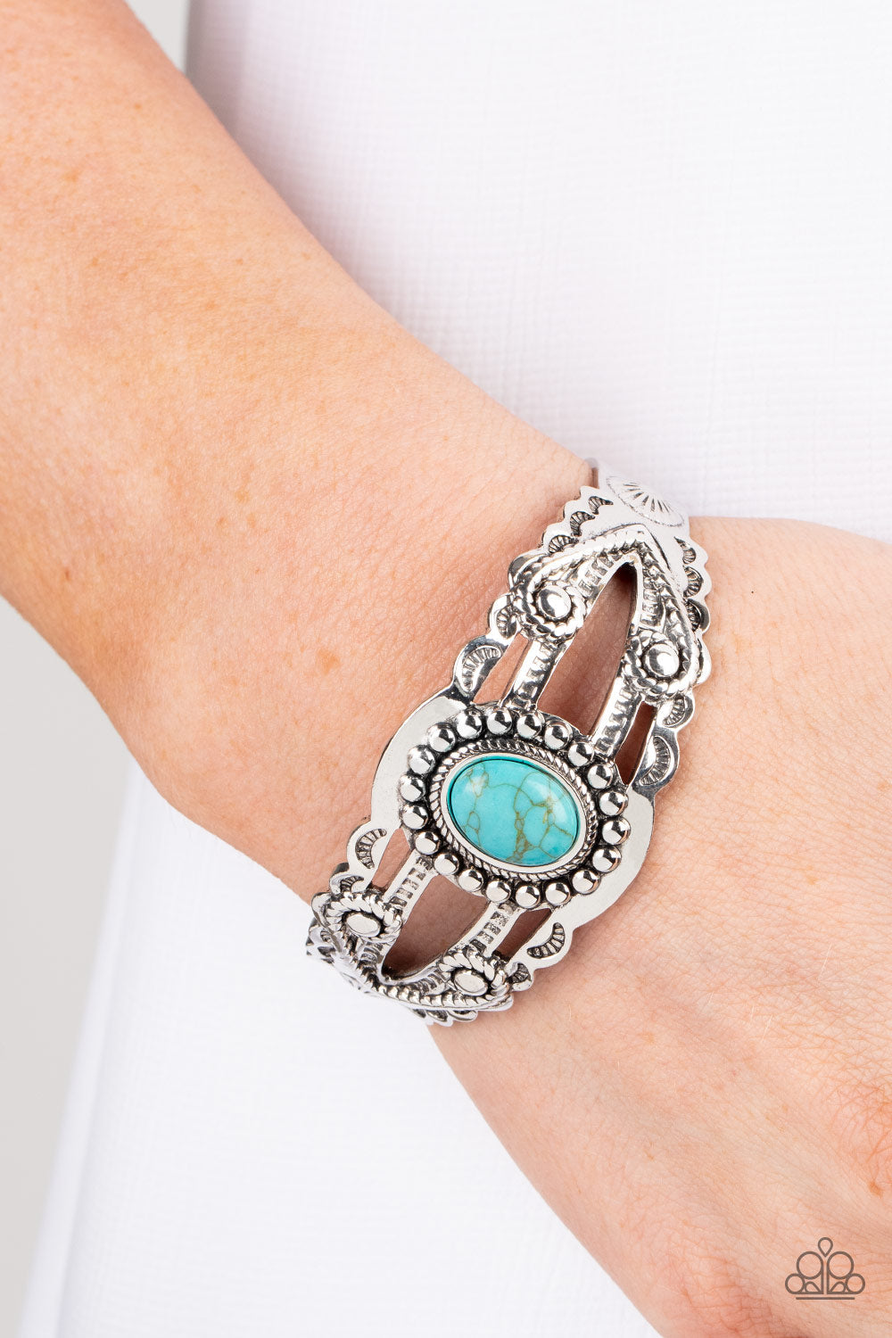 Sonoran Soul Searcher - Blue Bracelet - Paparazzi Accessories - Alies Bling Bar