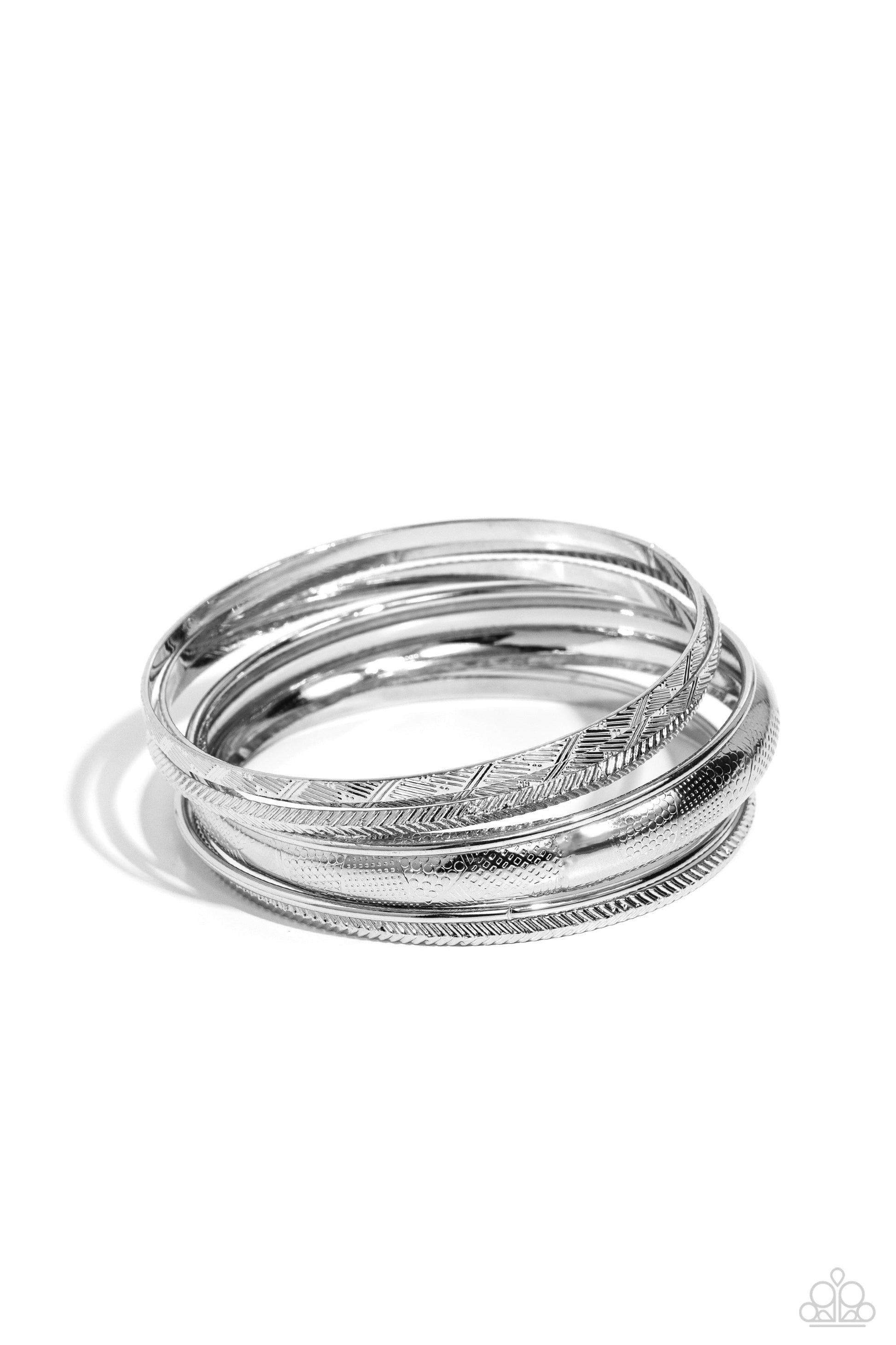 Stackable Stunner - Silver Bracelet - Paparazzi Accessories - Alies Bling Bar