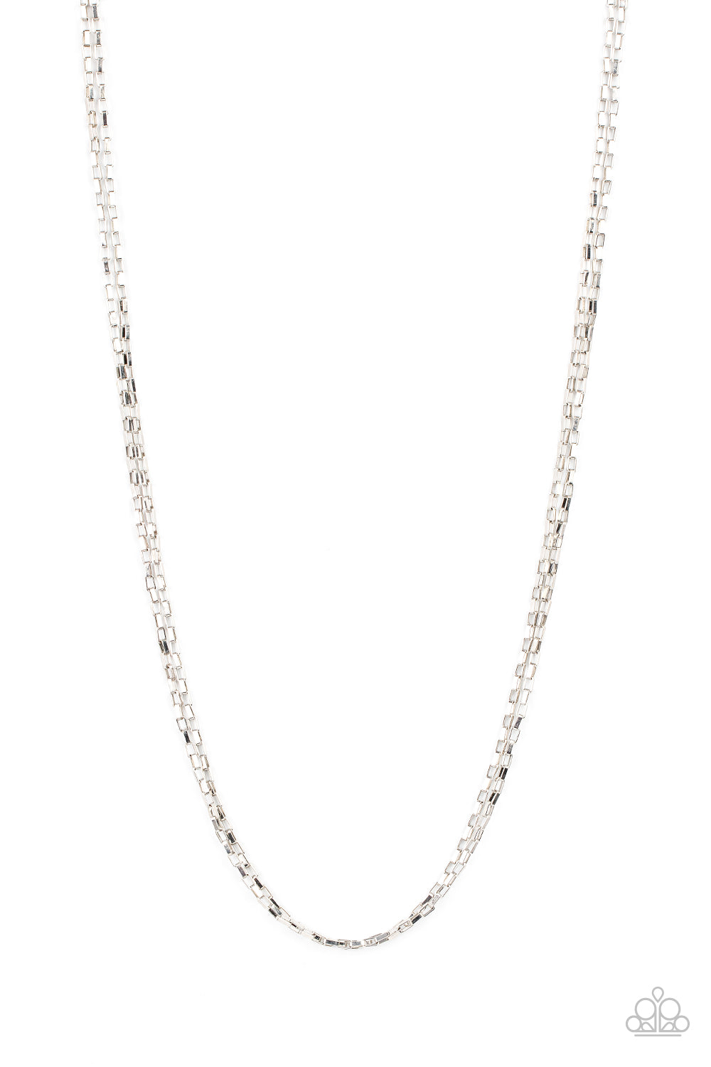 Dead Heat - Silver-Mens Necklace - Paparazzi Accessories - Alies Bling Bar