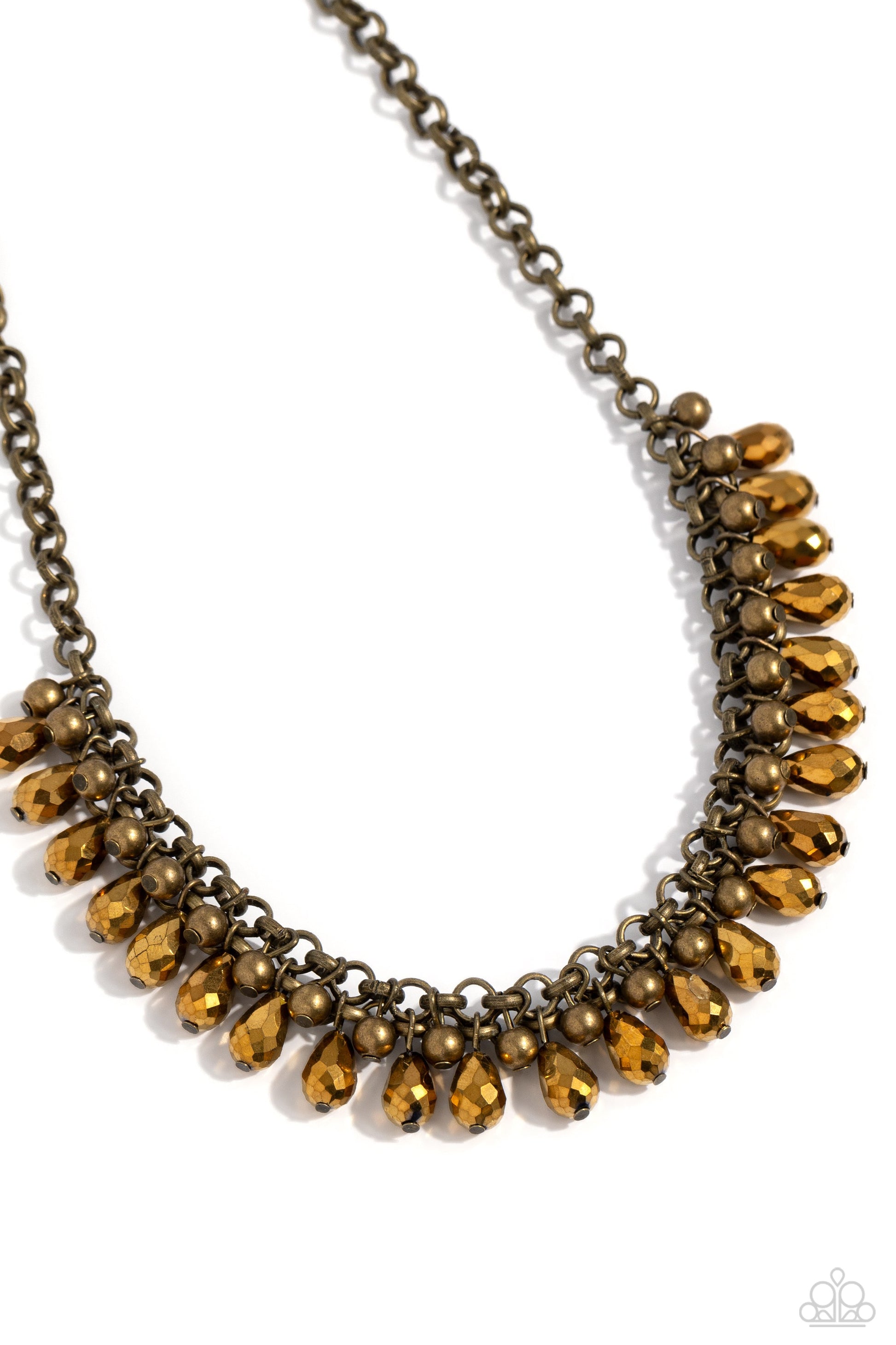 Metro Monarchy - Brass Necklace - Paparazzi Accessories - Alies Bling Bar