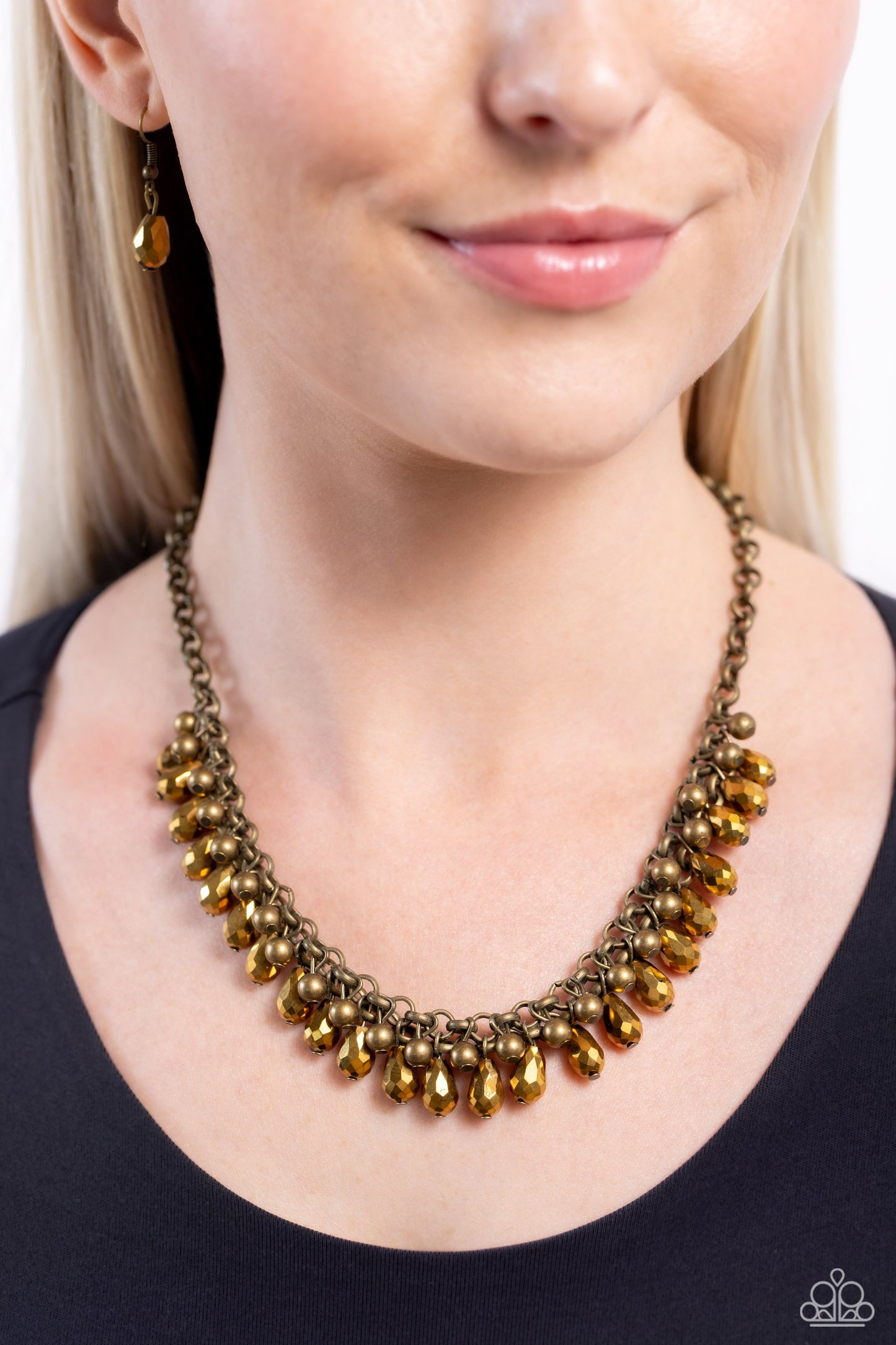 Metro Monarchy - Brass Necklace - Paparazzi Accessories - Alies Bling Bar