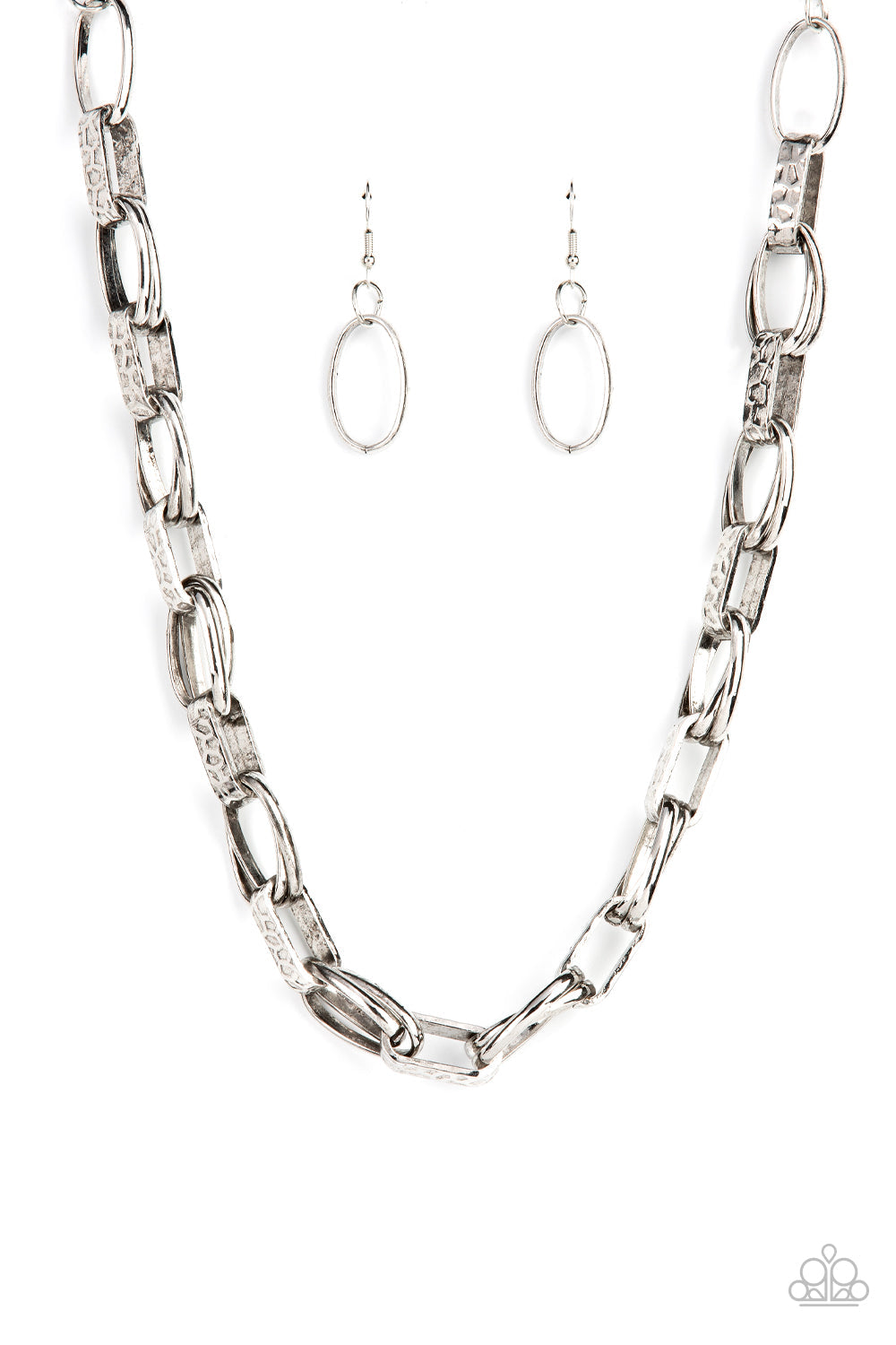 Motley In Motion - Silver Necklace - Paparazzi Accessories - Alies Bling Bar