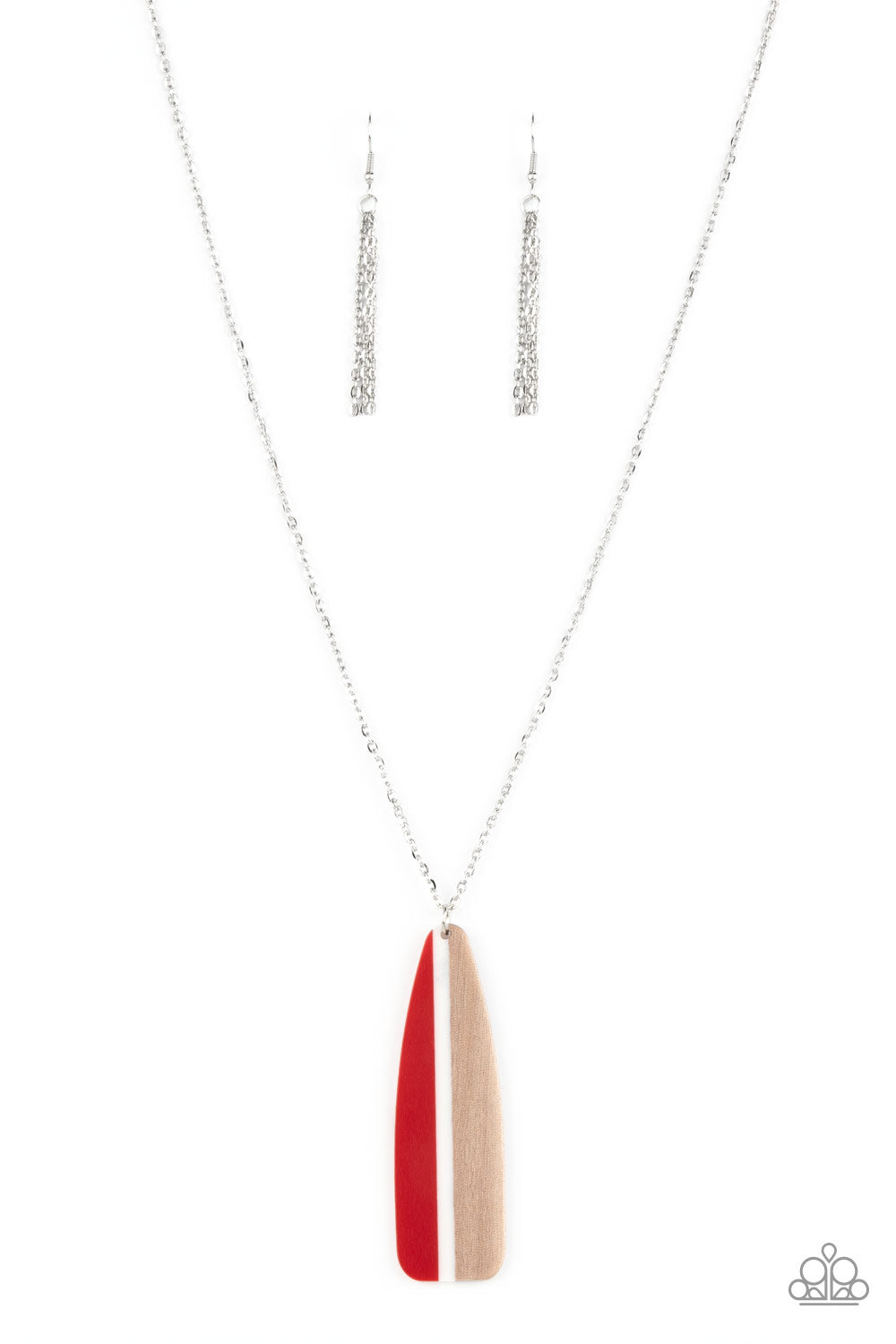 Grab a Paddle - Red Necklace - Paparazzi Accessories - Alies Bling Bar