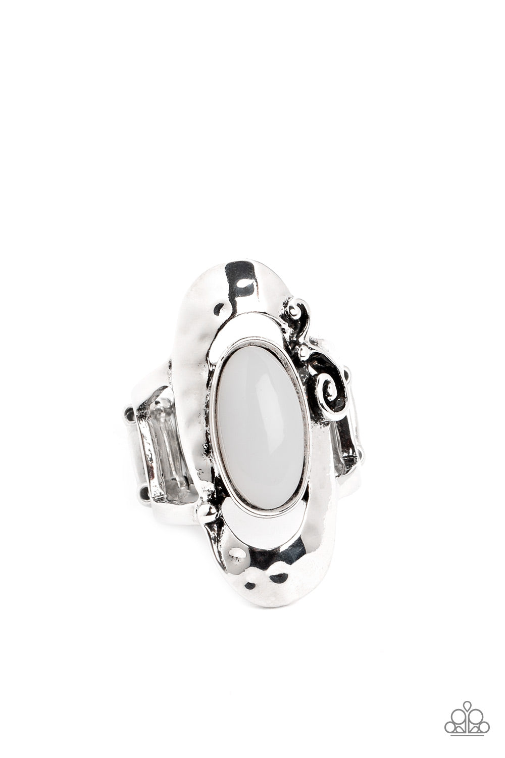 Garden Oasis - White Ring - Paparazzi Accessories - Alies Bling Bar