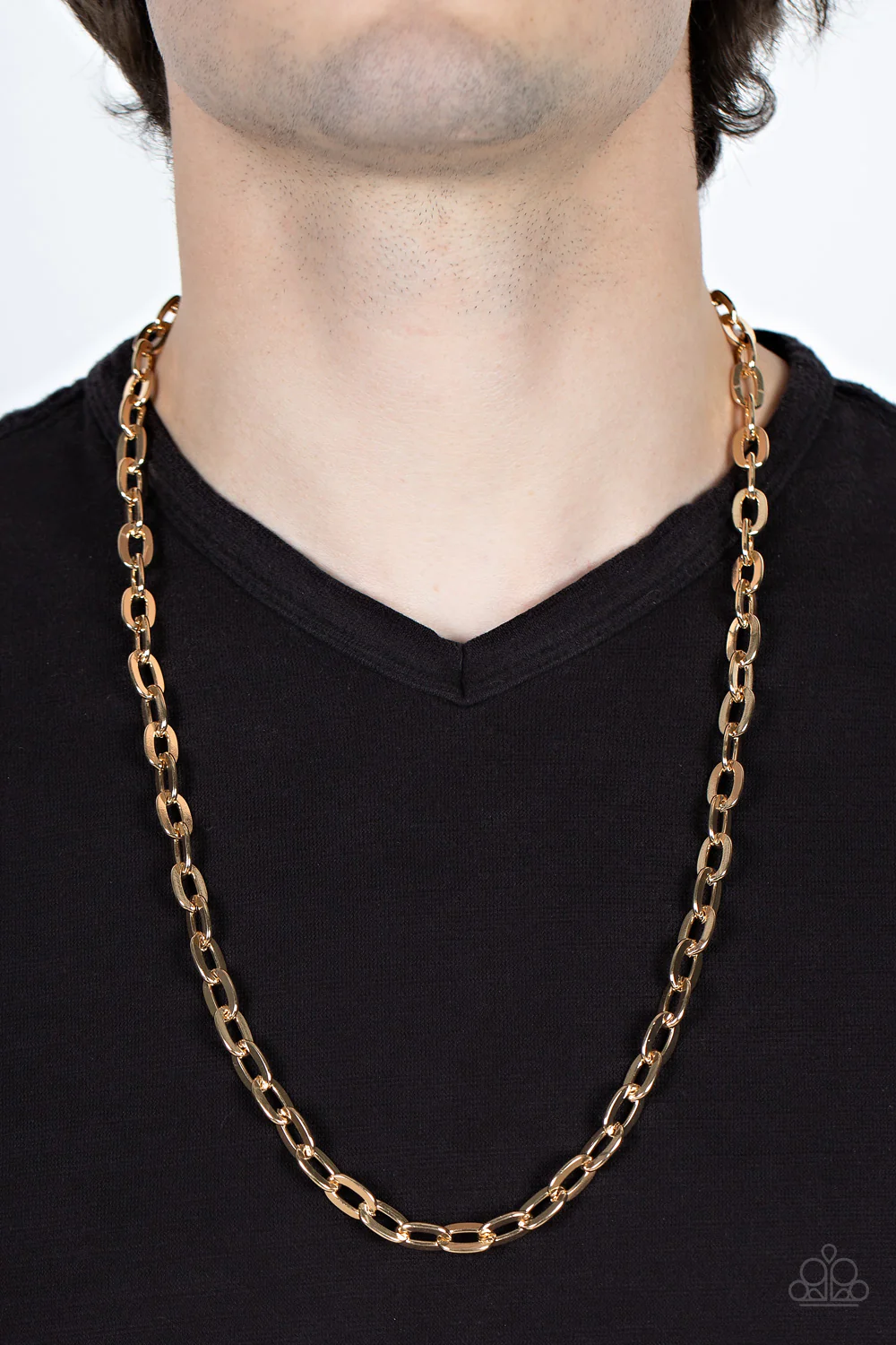 Interference - Gold Mens Necklace - Paparazzi Accessories - Alies Bling Bar