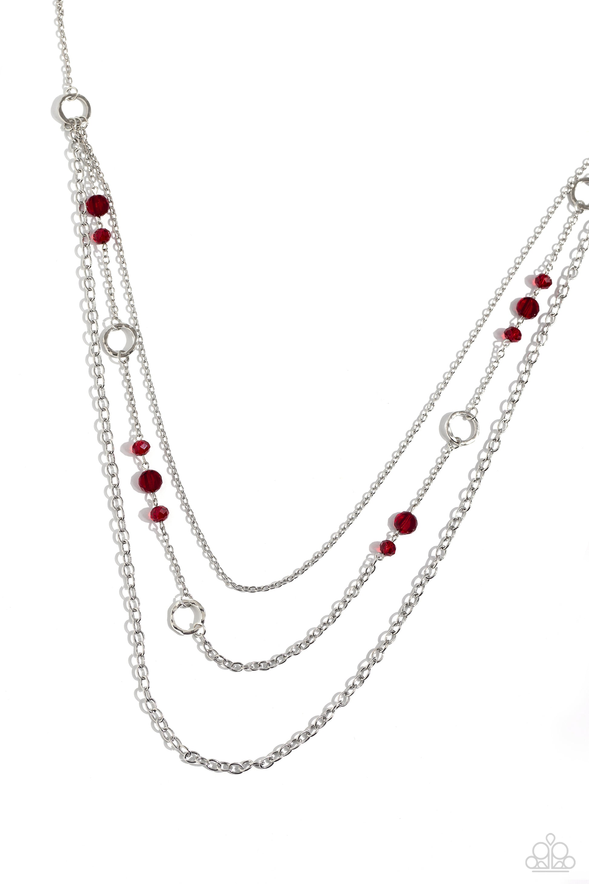 Starry-Eyed Eloquence - Red Necklace - Paparazzi Accessories - Alies Bling Bar