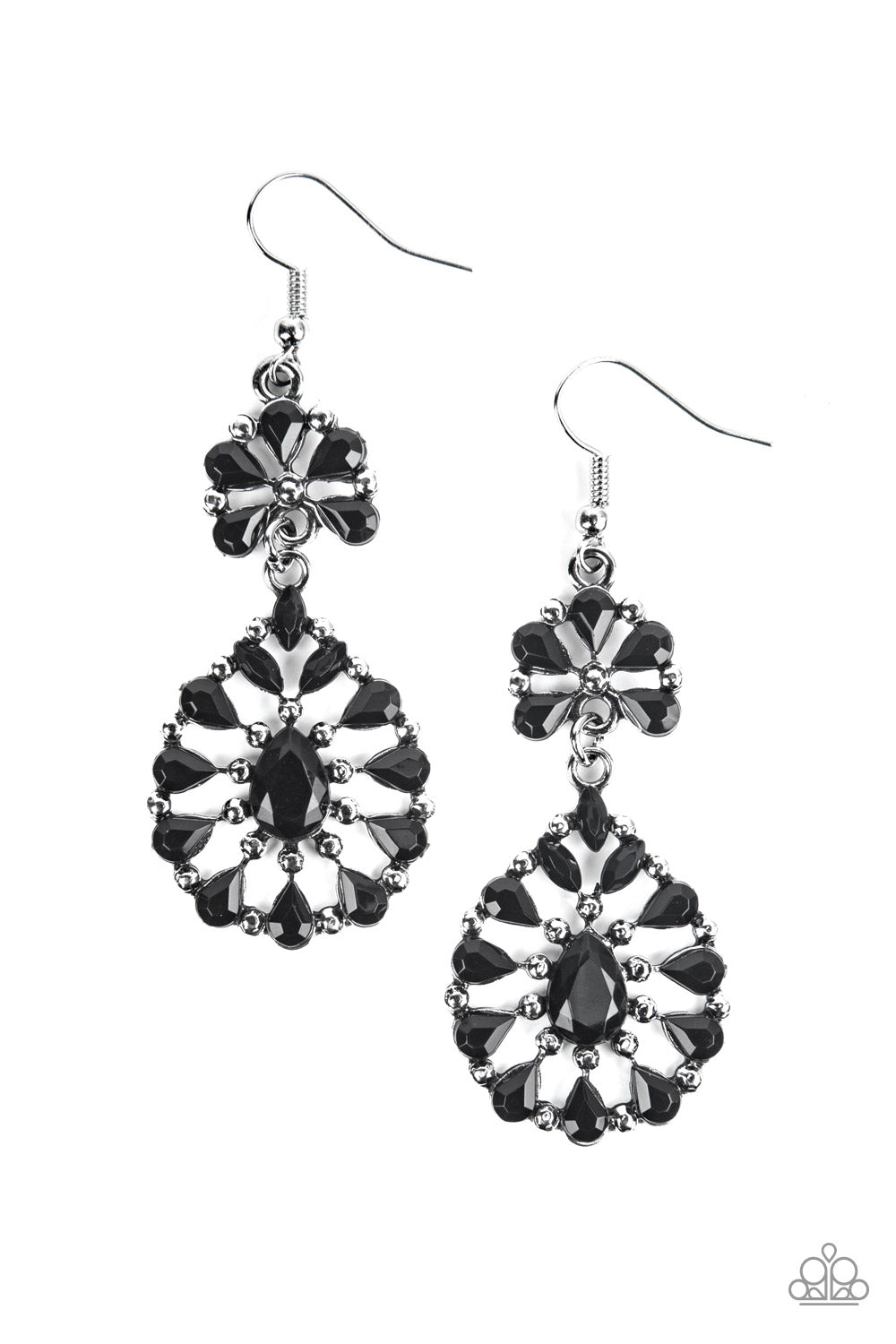 Posh Palooza - Black Earrings - Paparazzi Accessories - Alies Bling Bar