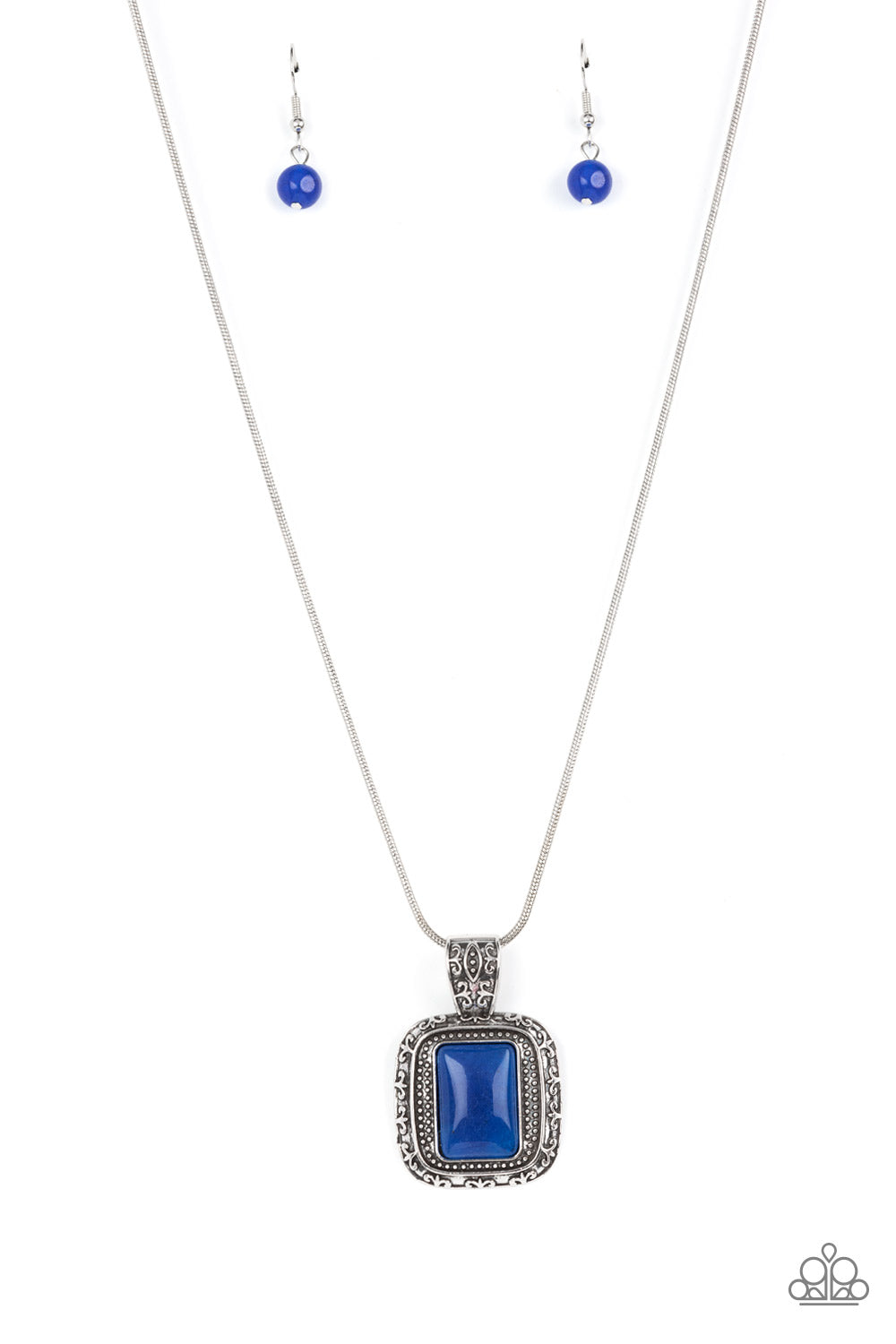 Right Hand TALISMAN - Blue Necklace - Paparazzi Accessories - Alies Bling Bar