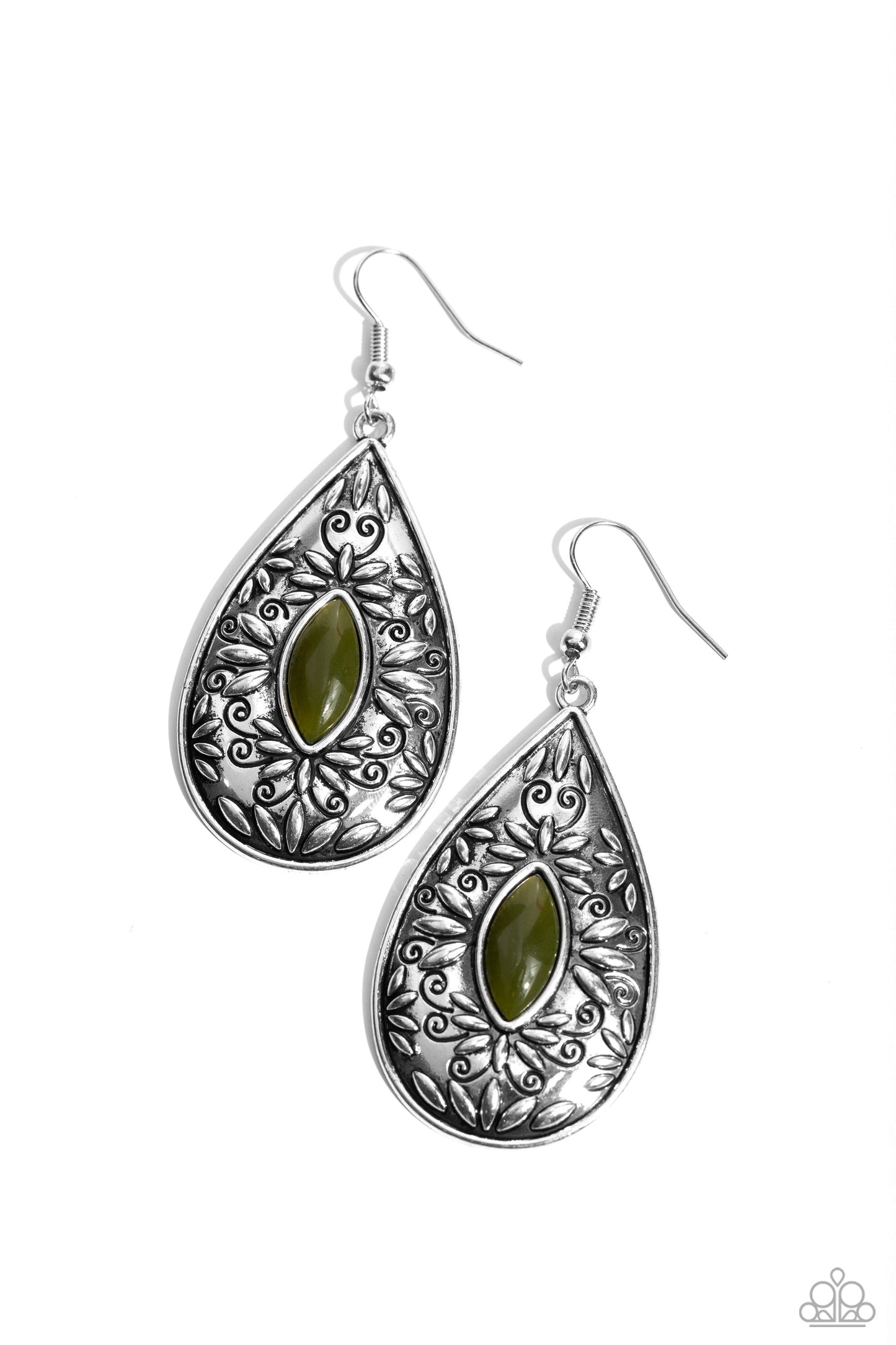 Two PERENNIALS in a Pod - Green Earrings - Paparazzi Accessories - Alies Bling Bar