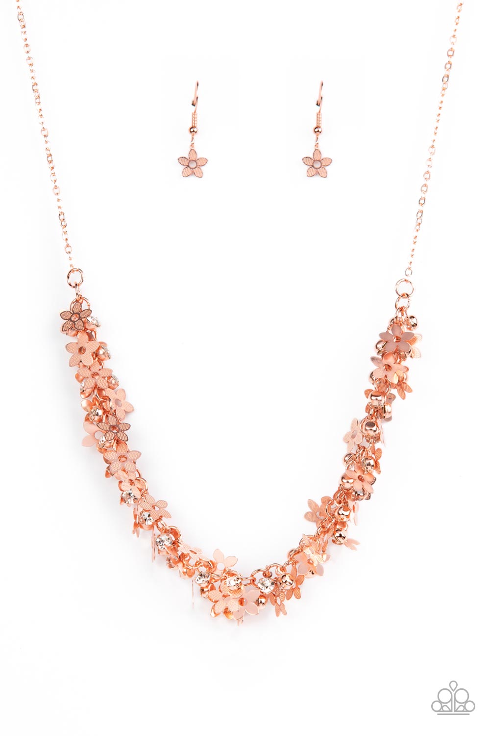 Fearlessly Floral - Copper Necklace - Paparazzi Accessories - Alies Bling Bar