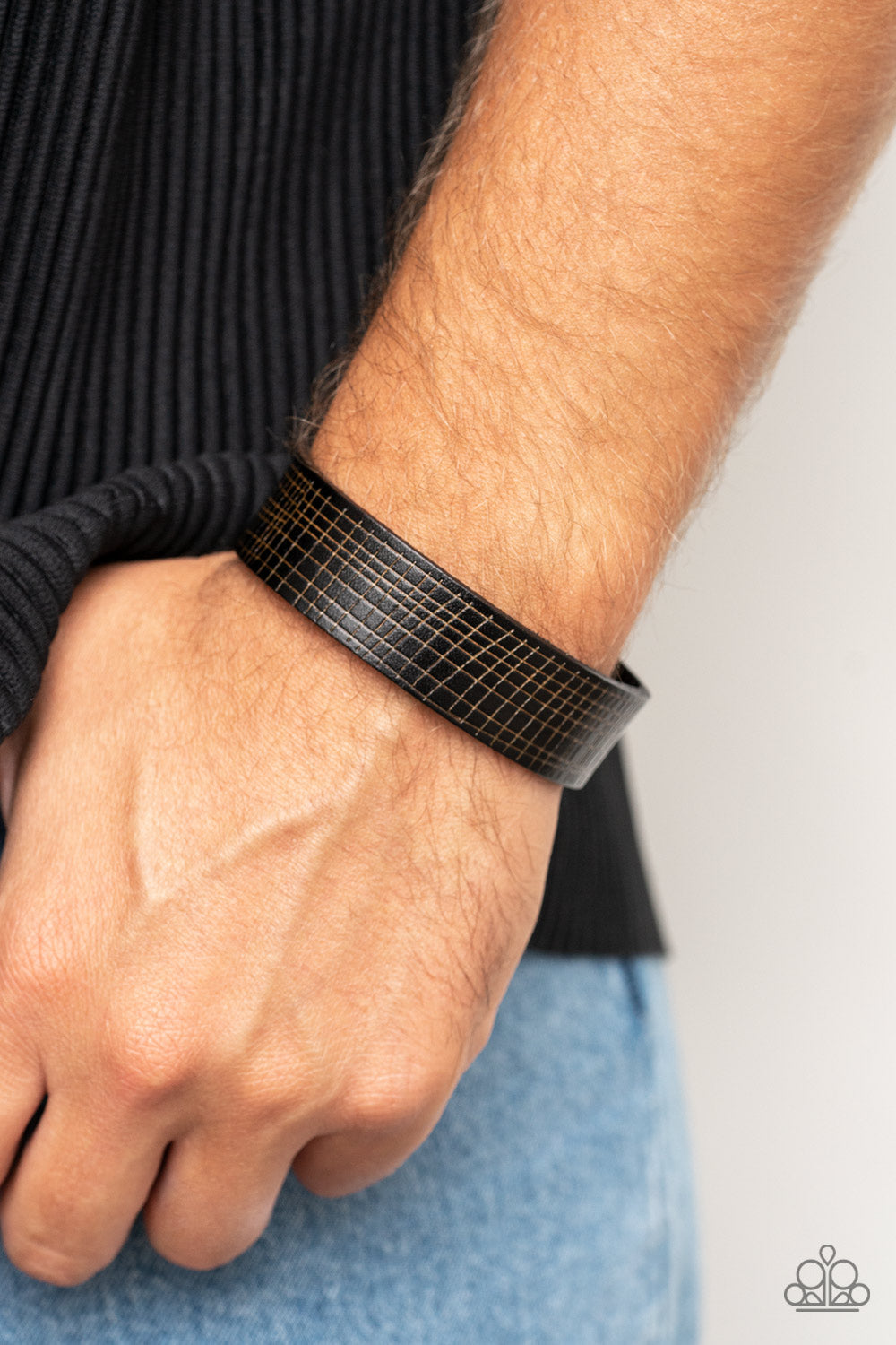 Rugged Reputation - Black - Mens Snap Bracelet Bracelet - Paparazzi Accessories - Alies Bling Bar