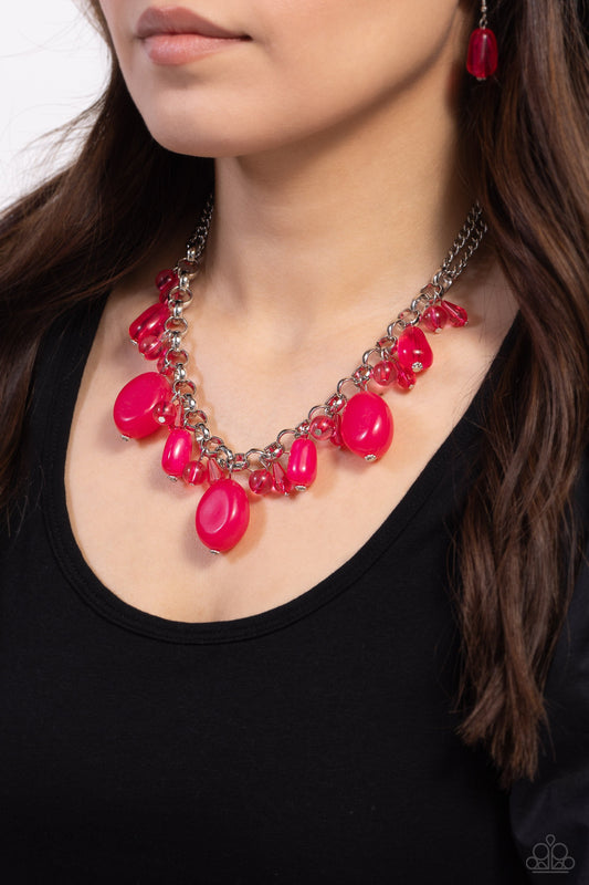 Venetian Vacation - Pink Necklace - Paparazzi Accessories - Alies Bling Bar