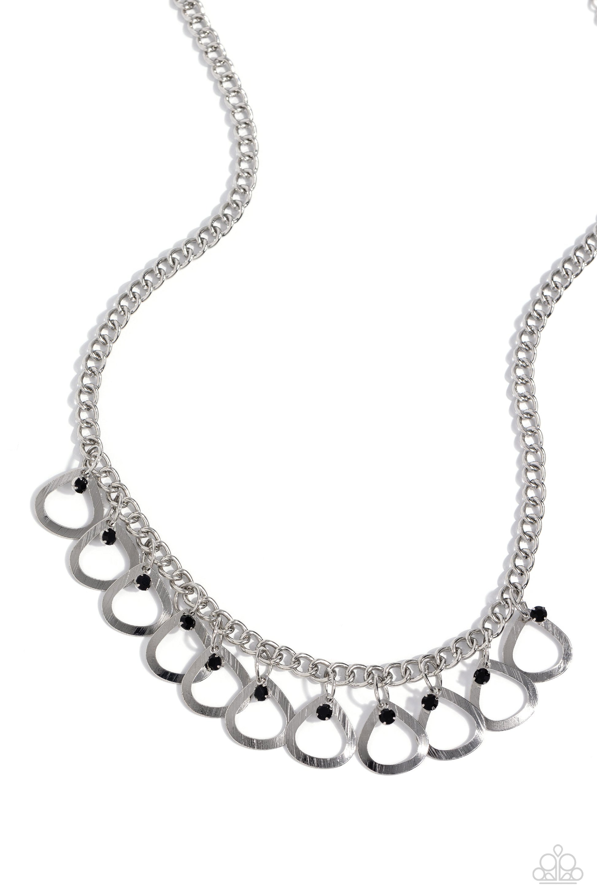 TEAR-rifically Twinkling - Black Necklace - Paparazzi Accessories - Alies Bling Bar